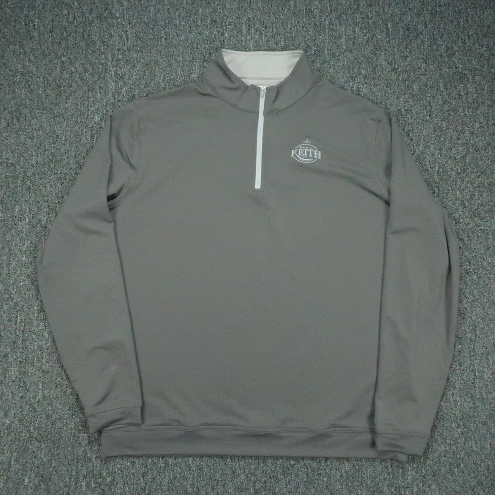 Peter Millar Pullover Mens XL Gray Perth Performance Quarter Zip Crown Golf
